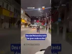 Deu ruim! Motociclista tenta dar grau e acaba no chão