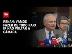 Vamos fazer de tudo para IR não voltar à Câmara, diz Renan Calheiros | CNN 360°