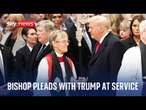 President Trump attends inauguration prayer service in Washington