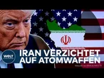 US-IRAN-DEAL: Iran verzichtet auf Atomwaffen – Trump enthüllt erste Details