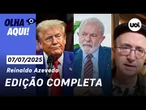 Reinaldo Azevedo ao vivo: Trump ameaça Brics e defende Bolsonaro; Lula x Congresso e mais notícias