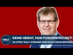 KOALITIONSVERTRAG: „Sehr viel sozialdemokratische Handschrift“ | SPD Ralf Stegner im WELT Interview