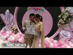 Couples in Thailand celebrate legalization of same-sex marriage with mass wedding