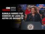 Kamala Harris faz comício ao lado de astro do basquete | AGORA CNN