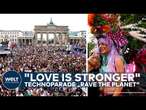 RAVE THE PLANET: Laute Beats, Neonfarben, ausgelassene Stimmung - Technoparade - 