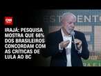 Irajá: Pesquisa mostra que 66% dos brasileiros concordam com as críticas de Lula ao BC| CNN ARENA