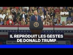 Un participant semble imiter Donald Trump lors d'un discours en Géorgie