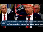 USA: Nach Telefonat mit Machado! Peinlicher Auftritt! Plötzlich fällt Trump ihr Name nicht ein!