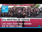 81e Mostra de Venise : les stars font leur entrée sur le tapis rouge • FRANCE 24