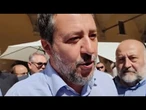 Gaza, Salvini contestato ad Ascoli ironizza: "Il bello della democrazia"