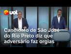 Debate na Globo: Candidato de São José do Rio Preto acusa adversário de 'fazer orgias com algemas'