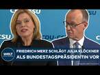 DEUTSCHLAND: Unionsfraktion nominiert Julia Klöckner einstimmig als Bundestagspräsidentin