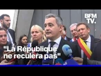 Prisons attaquées: le point de Gérald Darmanin, ministre de la Justice, à Toulon