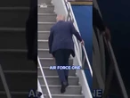 Trump stumbles up Air Force One stairs just like Biden