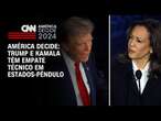 América Decide: Trump e Kamala têm empate técnico em estados-pêndulo | BASTIDORES CNN