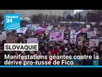 Slovaquie : manifestations géantes contre la dérive pro-russe de Fico • FRANCE 24