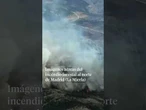 Imágenes aéreas del mega-incendio forestal hoy al norte de Madrid (La Mierla)