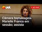 Marielle Franco e Anderson Gomes são homenageados na Câmara ao vivo; assista à sessão na íntegra