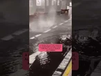 All'aeroporto di Malpensa l'acqua sgorga dai tombini