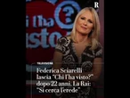 Sciarelli lascia Chi l'ha visto? dopo 22 anni