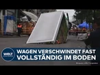 ERDLOCH IN MEXIKO-STADT: Getränkelaster stürzt in die Tiefe – spektakuläre Bergung!