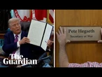 Trump rebrands the Pentagon as Department of War