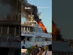 Dramatic moment fire rips through luxury yacht in Saint-Tropez