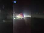 Plane wing turns into fireball during terrifying landing