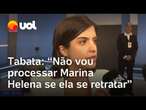 Tabata diz que não vai processar Marina Helena por acusação sobre jatinho se candidata se retratar