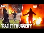 MASKED rioters hurl petrol bombs at cops in third day of disorder across Northern Ireland