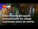 Vídeo mostra advogado acompanhado em adega momentos antes de morrer em SP