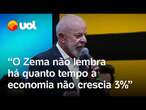 Lula rebate indiretas de Zema e provoca: 'Não lembra há quanto tempo a economia não crescia'