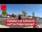 Polizist springt in SUV von Lehrerin, dann beginnt wilde Verfolgungsjagd