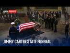 Watch live: Ex-president Jimmy Carter lies in state ahead of his funeral and burial in Washington