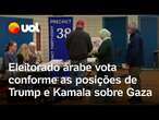 Eleições EUA: eleitorado árabe vota conforme posição de Trump e Kamala sobre a guerra em Israel