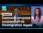 Gérald Darmanin propose la suspension de l'immigration légale pendant trois ans • FRANCE 24