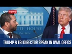 Trump and FBI director Kash Patel hold news conference at the White House