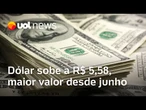 Dólar sobe e Bolsa cai em meio ao conflito tarifário entre Brasil e EUA