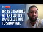 Family stranded in Berlin for four days as snow causes flight chaos