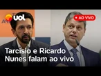 Tarcisio e Ricardo Nunes ao vivo: Lançamento da campanha 'São Paulo Sempre Alerta'; acompanhe