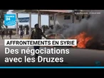 Affrontements en Syrie : des négociations en cours avec les représentants druzes • FRANCE 24