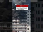 Man escapes apartment fire through neighbour's window in Antwerp. #Belgium #BBCNews