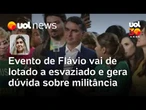 Leticia Casado: Evento de Flávio vai de lotado a esvaziado e gera dúvida sobre militância