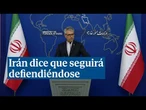 Irán dice que seguirá defendiéndose mientras continúe la "agresión" israelí