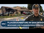 MITTEN IN SAN DIEGO: Flugzeugabsturz im Wohngebiet! Insassen der Cessna 550 tot | Bewohner evakuiert