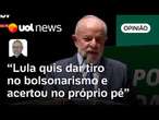 Josias: Lula quis dar tiro no bolsonarismo, mas acertou no próprio o pé com fala digna de vaias