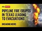 BREAKING: Aerial footage shows plant explosion in Texas