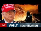 NEUER SCHLAG GEGEN WELTHANDEL: Trumps neuer Zollhammer - 50 Prozent auf US-Stahlimporte I WELT LIVE