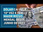 Dólar cai pela 10ª vez seguida e fecha janeiro com maior recuo mensal desde junho de 2023