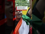 Protesters celebrate Indian education minister's resignation. #BBCNews
